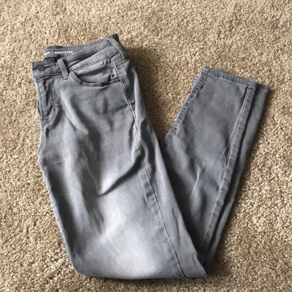 Grey Wash Mid-rise Jeans